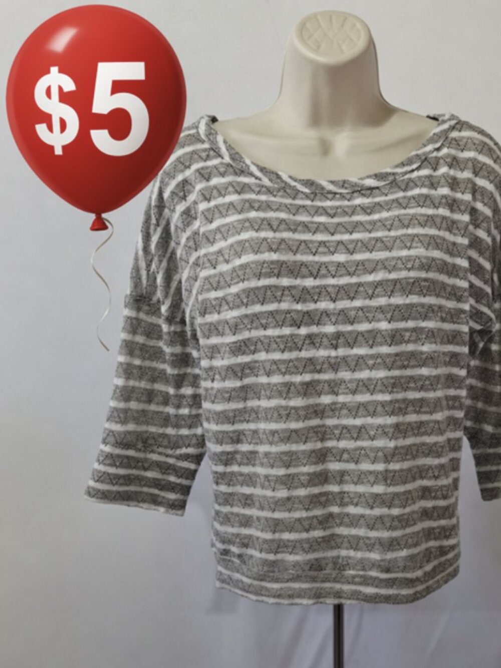 Daytrip Drop Shoulder Boat Neck 3/4 Sleeve Sweater